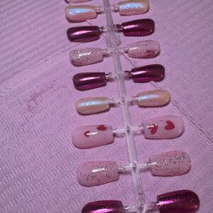 Chic Pink and Red Nail Art Set